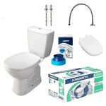 Kit Vaso Sanitário com Caixa Acoplada e Itens de Instalação Loren One Branco Lorenzetti