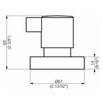 Acabamento Registro Base Docol 1/2" e 3/4" e 1" (Pequeno) Ice Perflex
