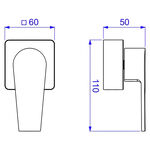 Acabamento para Registro de Pressão Pequeno 1/2" e 3/4"  Level Cromado Deca