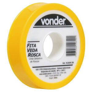 Fita Veda Rosca 18mm x 50m Branca Vonder