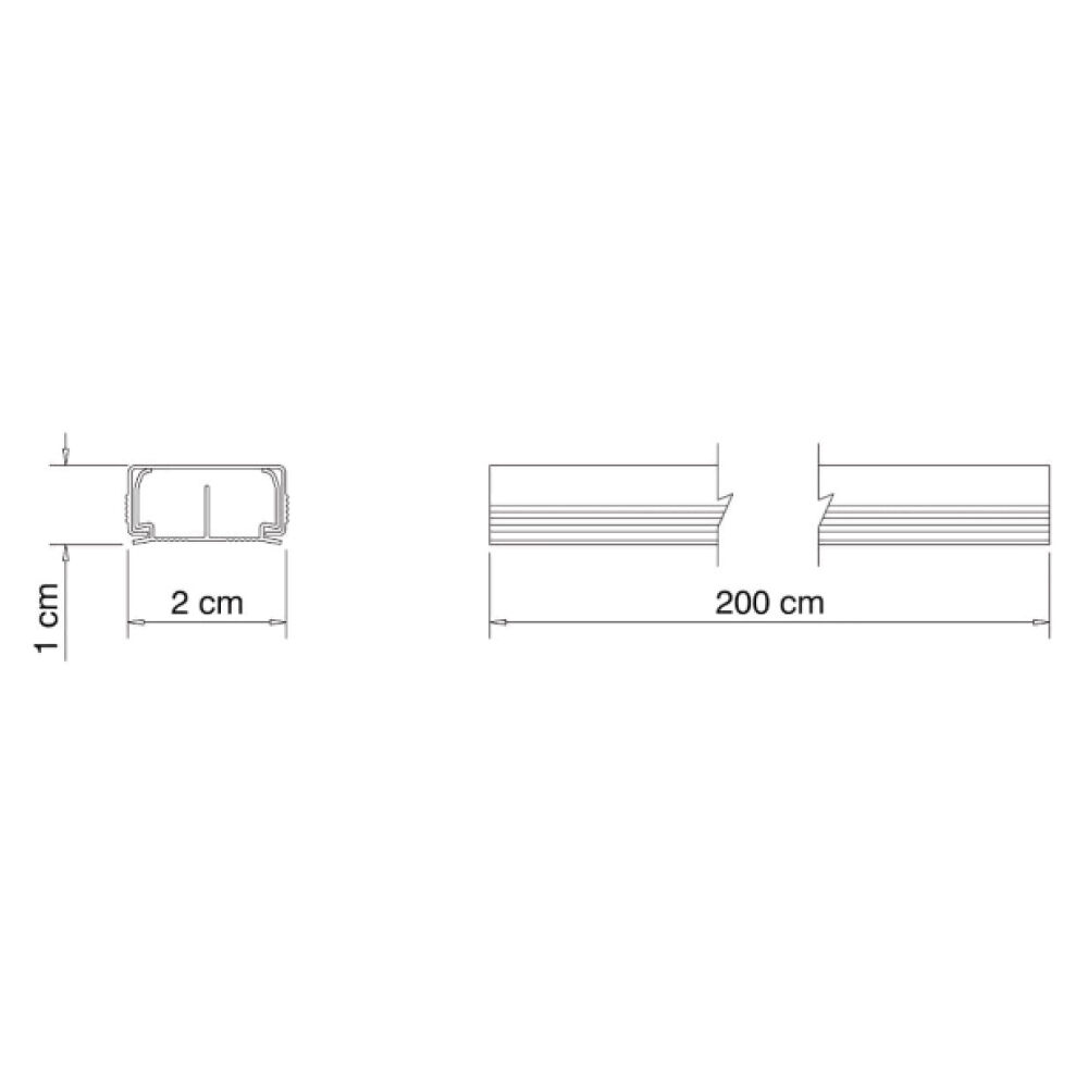 Canaleta com Divisória e Cinta Dupla Face 20x10x2000mm Branco Tramontina