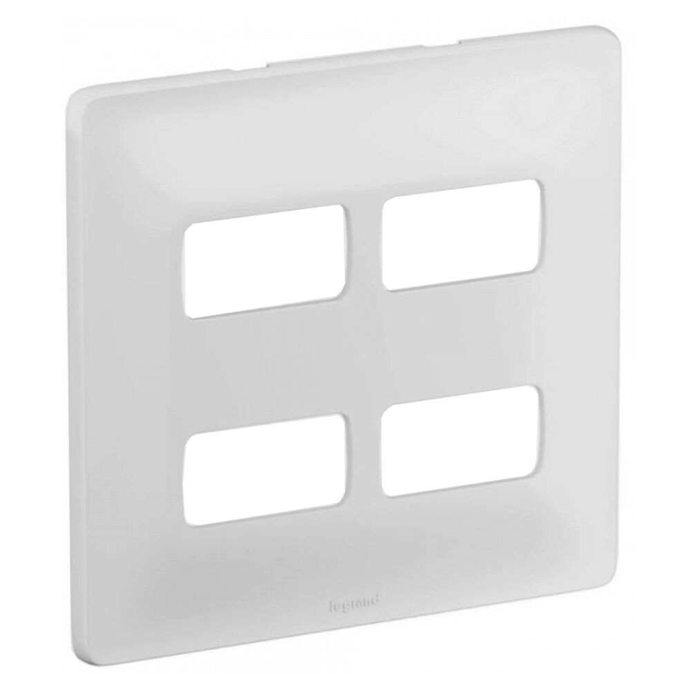 Placa para 4 Módulos 4x4 Zeffia Branco Legrand
