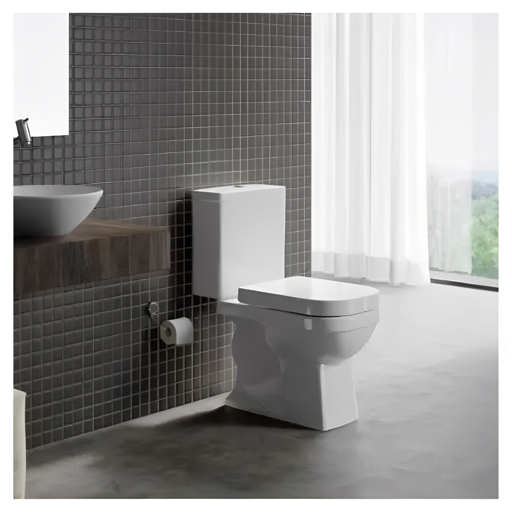 Kit Vaso Sanitário com Caixa Acoplada e Assento Branco Duplo Acionamento 3/6L Saída Vertical Quadra Deca