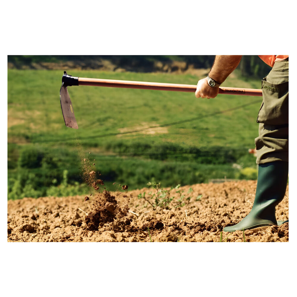 Enxada Larga 2.5 em Aço com Cabo de Madeira 145 cm Tramontina
