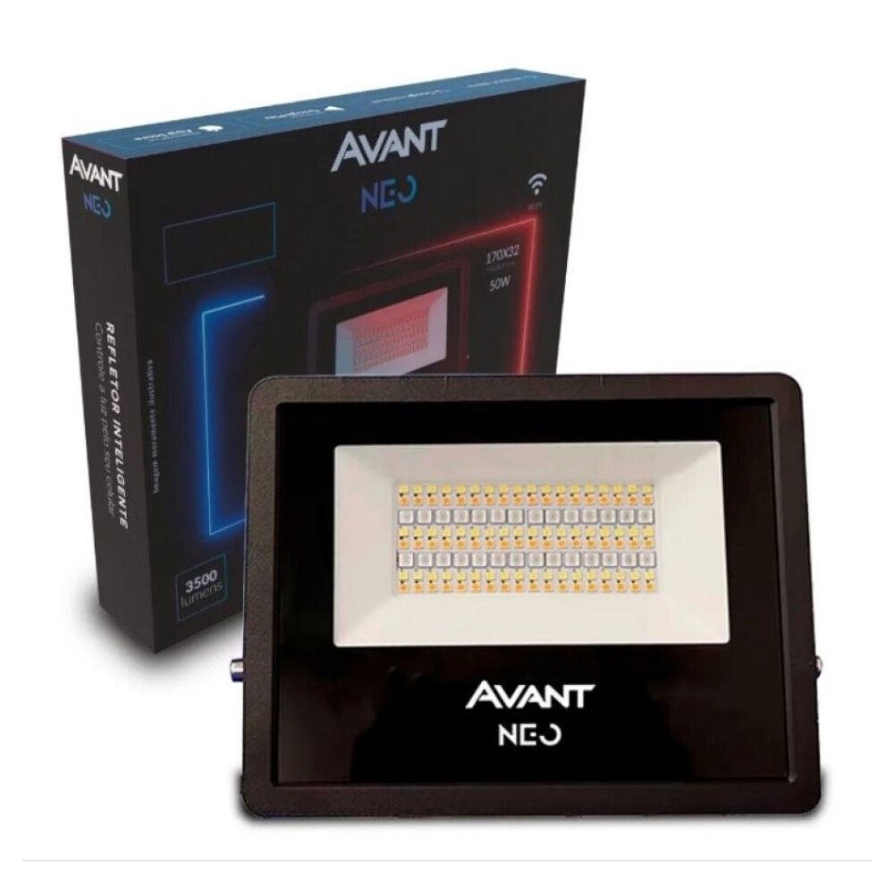 Refletor Led Wi-Fi RGB Neo 50W 6500K Bivolt Avant