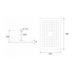 Ducha de Teto Retangular Rainsense Cromado Roca