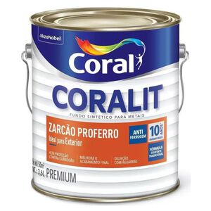 Fundo Zarcão Proferro Coralit Laranja 3,6L Coral Fundo Zarcão Proferro Coralit Laranja 3,6L Coral