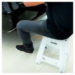 Banqueta Plástica Dobrável 450mm Branca Vonder