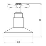 Acabamento de Registro Job para Base Docol 1.1/4" 1.1/2" Cromado Perflex