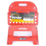 Banqueta Dobrável com Encosto Vermelha Vonder