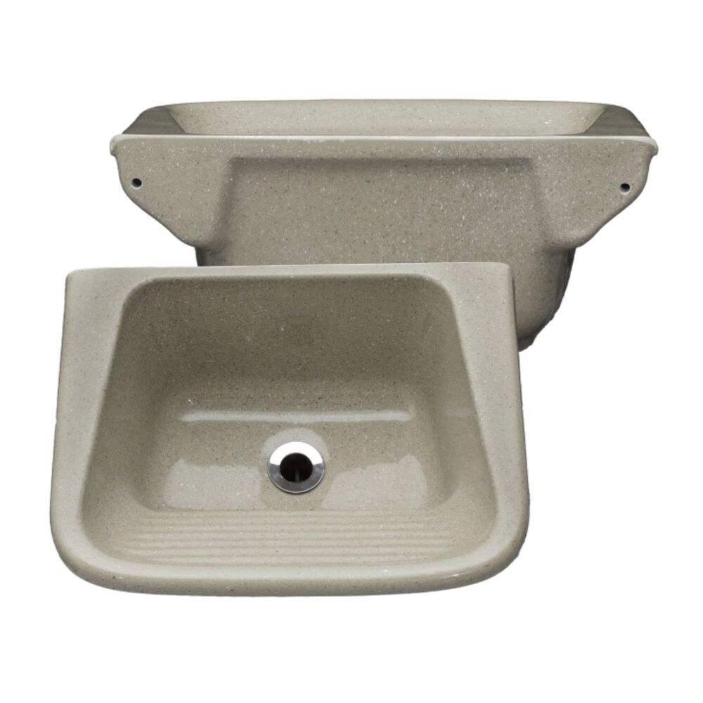 Tanque em M&aacute;rmore Sint&eacute;tico 50x40cm Marrom Imperial Decoralita