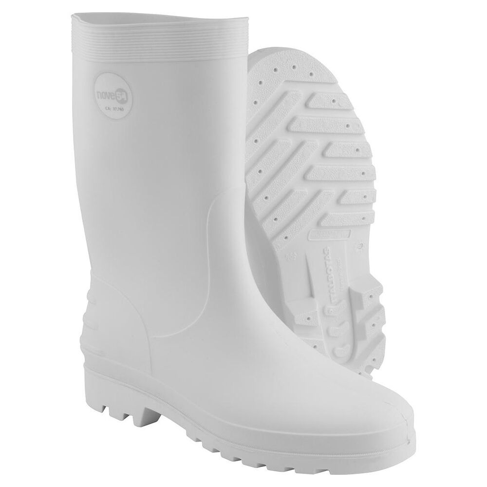 Bota de PVC Cano Médio sem Forro Branca N°41/42 Nove54