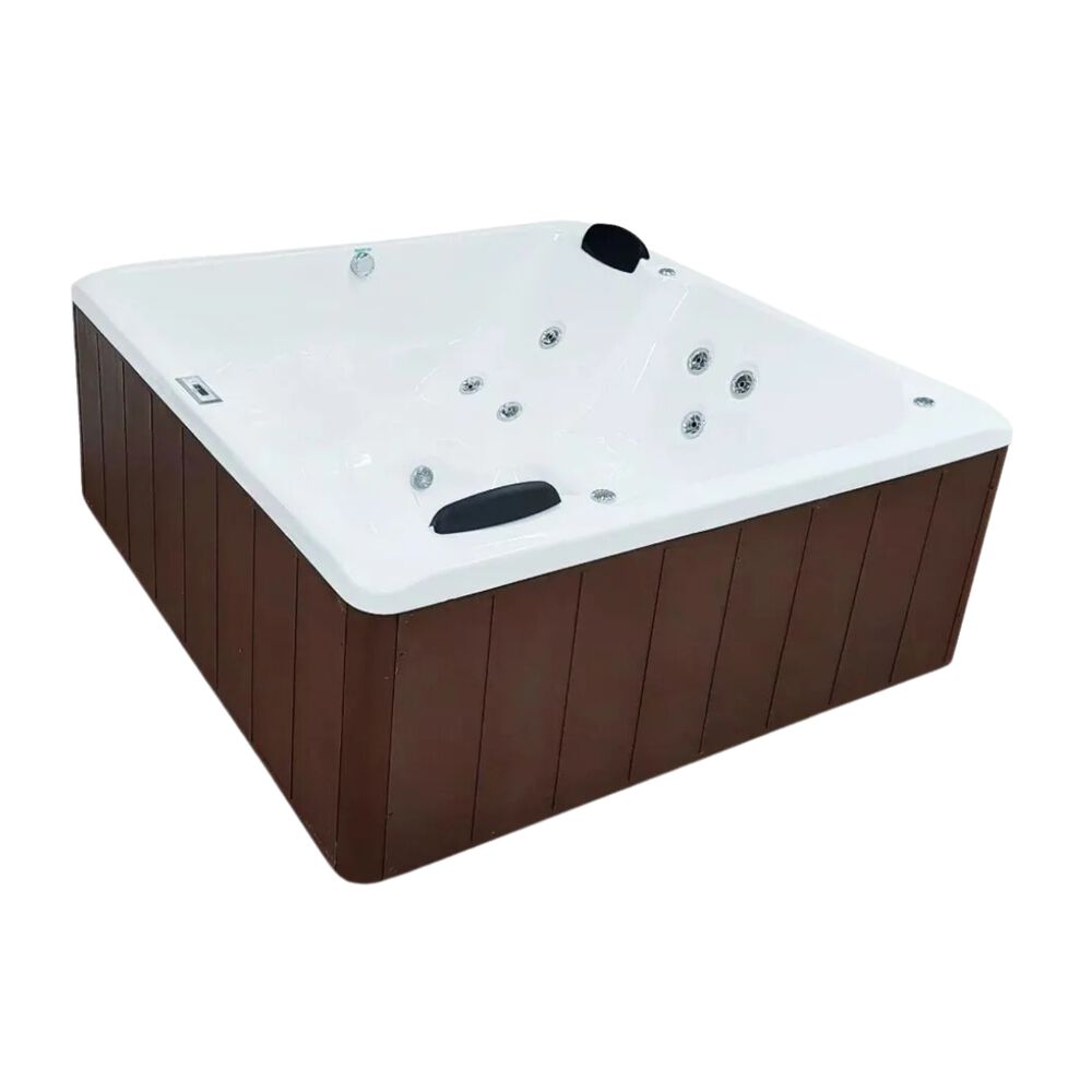 Spa Quadrado Miami 13 Jatos 175x175cm Branco Bivolt Aquaplas