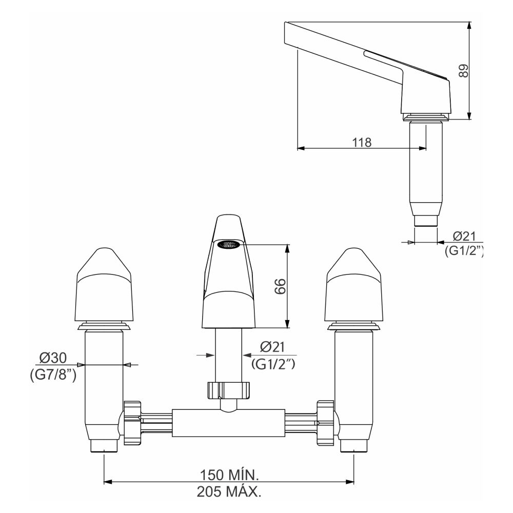 Torneira Misturador de Pia para Banheiro Baixo Vita Perflex