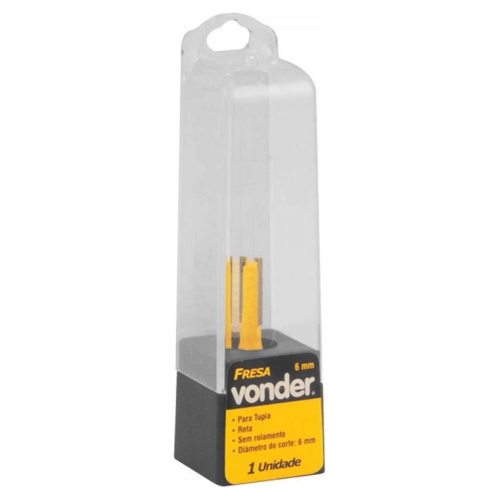 Fresa com Dentes de Metal Duro Reta para Acabamento sem Rolamento 6mm Vonder