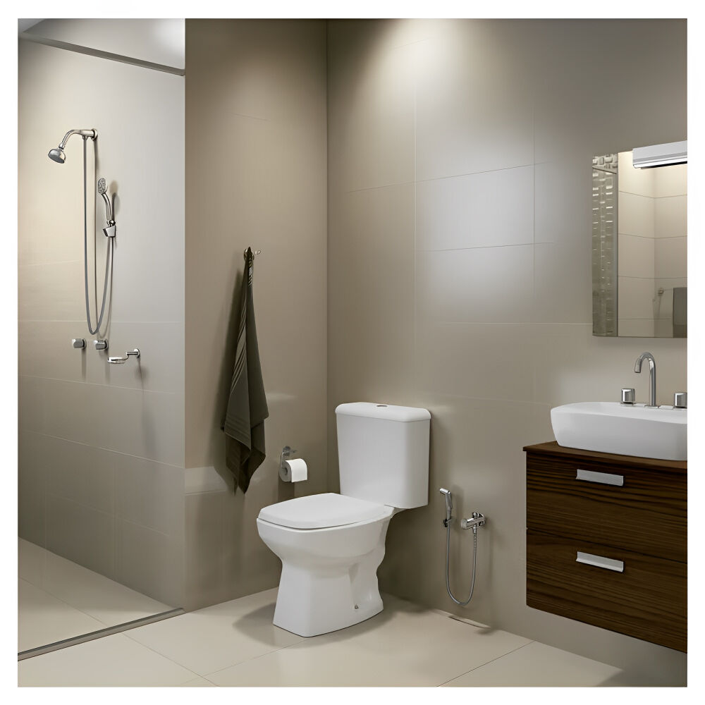 Kit Vaso Sanitário com Caixa Acoplada e Assento Thema Branco Incepa