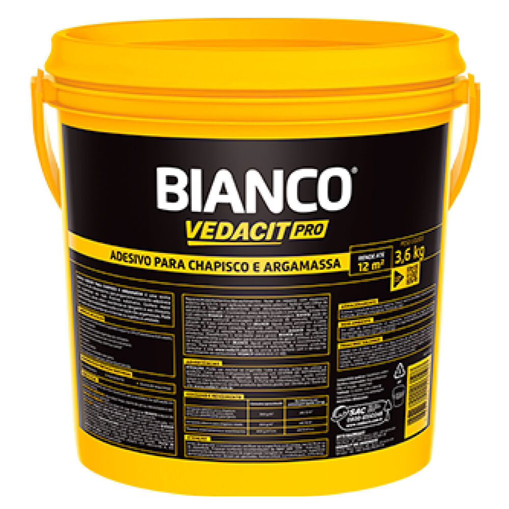 Aditivo para Chapisco e Argamassa Bianco 3,6kg Vedacit