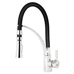 Misturador Monocomando de Mesa para Cozinha com Ducha Color Flex 1/2'' Preto Addra