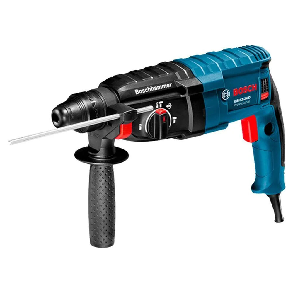 Martelete Perfurador Rompedor GBH 2-24 D 820W com 7 Acessórios e Maleta Bosch