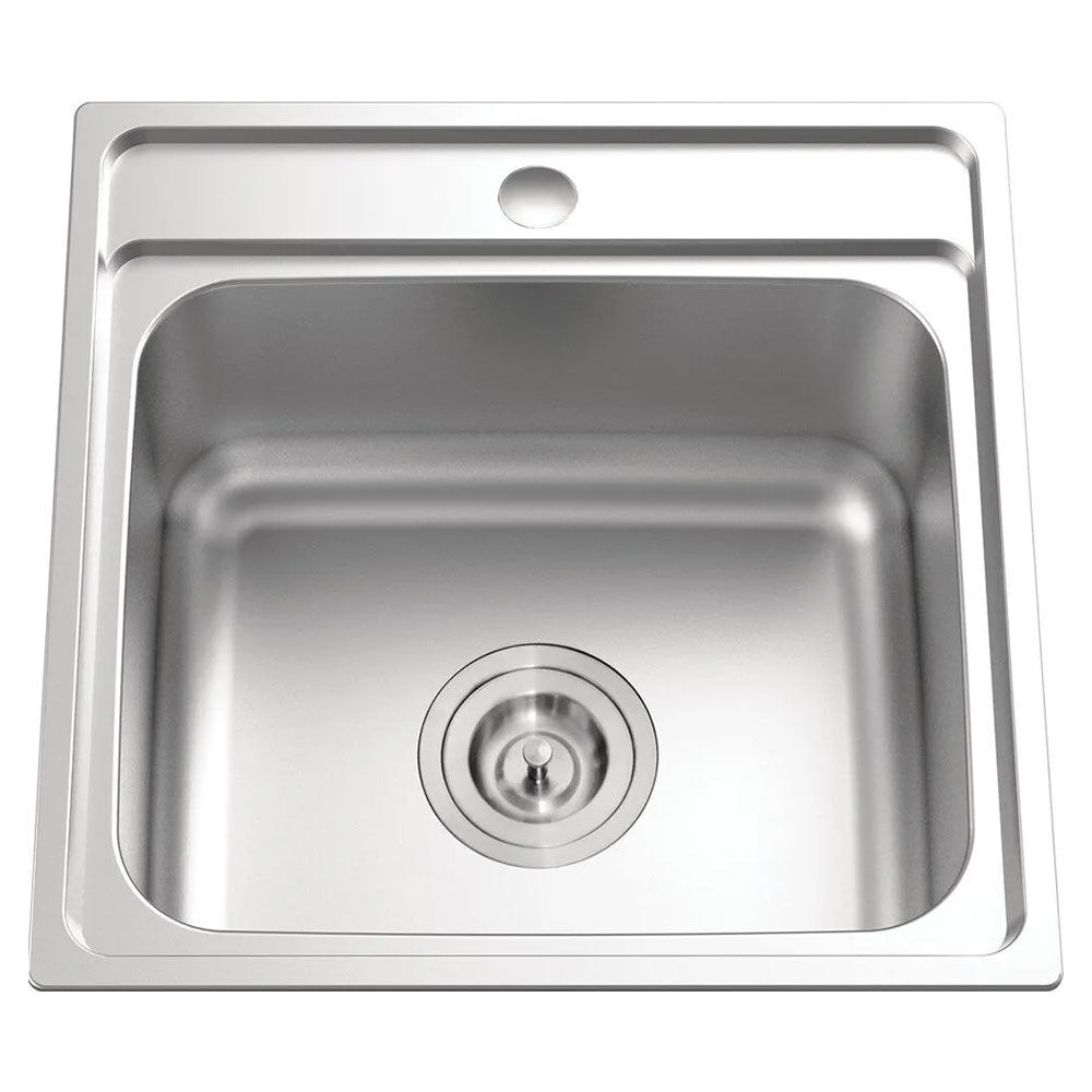 Cuba de Sobrepor Inox com Válvula 42x42cm Addra