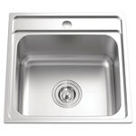 Cuba de Sobrepor Inox com Válvula 42x42cm Addra