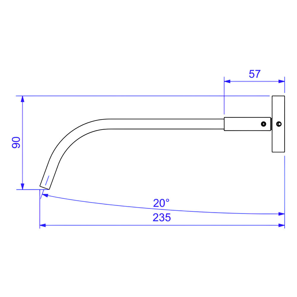 Misturador de Parede para Lavatório Polo Cromado Deca