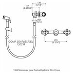 Misturador para Ducha Higiênica com Base Slim Cross Perflex