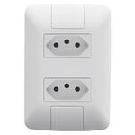 Conjunto 4x2 com 2 Tomadas 2P+T 10A/250V Branco Aria Tramontina