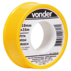 Fita Veda Rosca 18mmX25m Branca Vonder