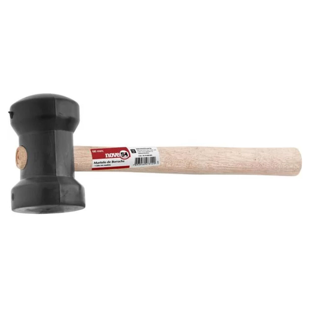 Martelo de Borracha 60mm Preto Nove54