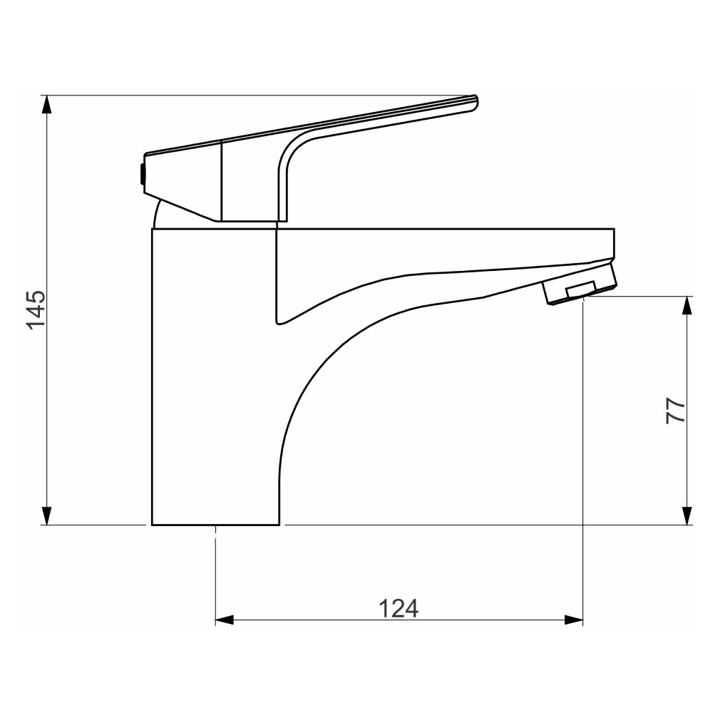 Torneira Misturador Monocomando para Banheiro Preto Fosco Color Led Perflex