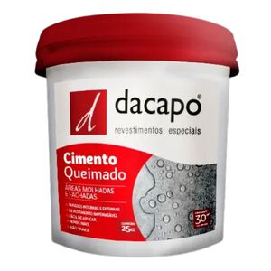 Cimento Queimado para Área Molhada e Fachada 25Kg Dacapo Cimento Queimado para Área Molhada e Fachada 25Kg Dacapo