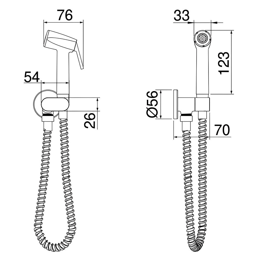 Ducha Higiênica Loren Loft 1,20m Cromado Lorenzetti