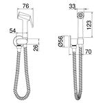 Ducha Higiênica Loren Loft 1,20m Cromado Lorenzetti