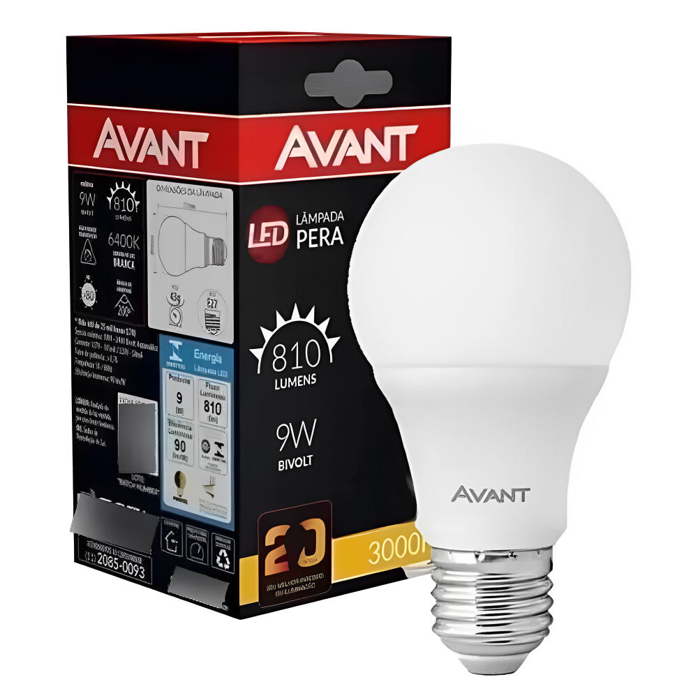 Lâmpada Led Pera AM YS810 9W 3000K Bivolt Avant