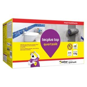 Impermeabilizante Tecplus Top Cinza 4kg Quartzolit Impermeabilizante Tecplus Top Cinza 4kg Quartzolit