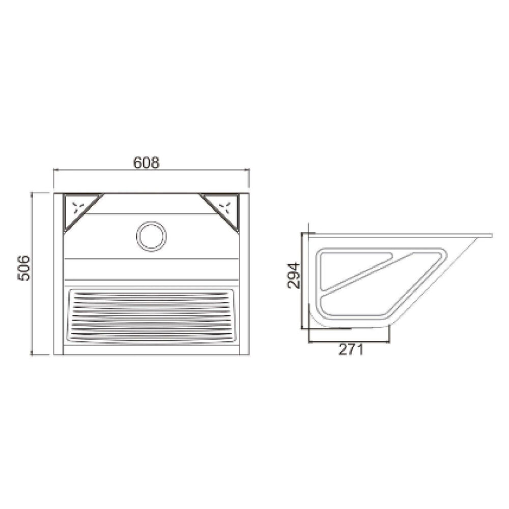 Tanque Aço Inox 29,4x60,8x50,6cm 48L Ghelplus