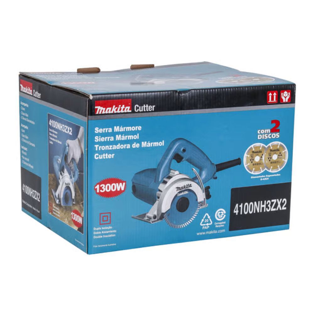 Serra Mármore 110mm 1300W com 2 Discos 4100NH3ZX2 Makita