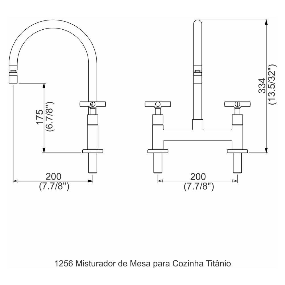 Torneira Misturador de Pia para Cozinha Titânio ( Modelo Antigo) Perflex