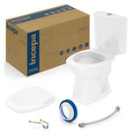 Kit Vaso Sanitário com Caixa Acoplada e Assento Thema Branco Incepa