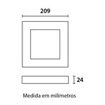 Painel LED de Sobrepor Quadrado 20,9x20,9cm 18W 6500K Bivolt Branco Blumenau Iluminação
