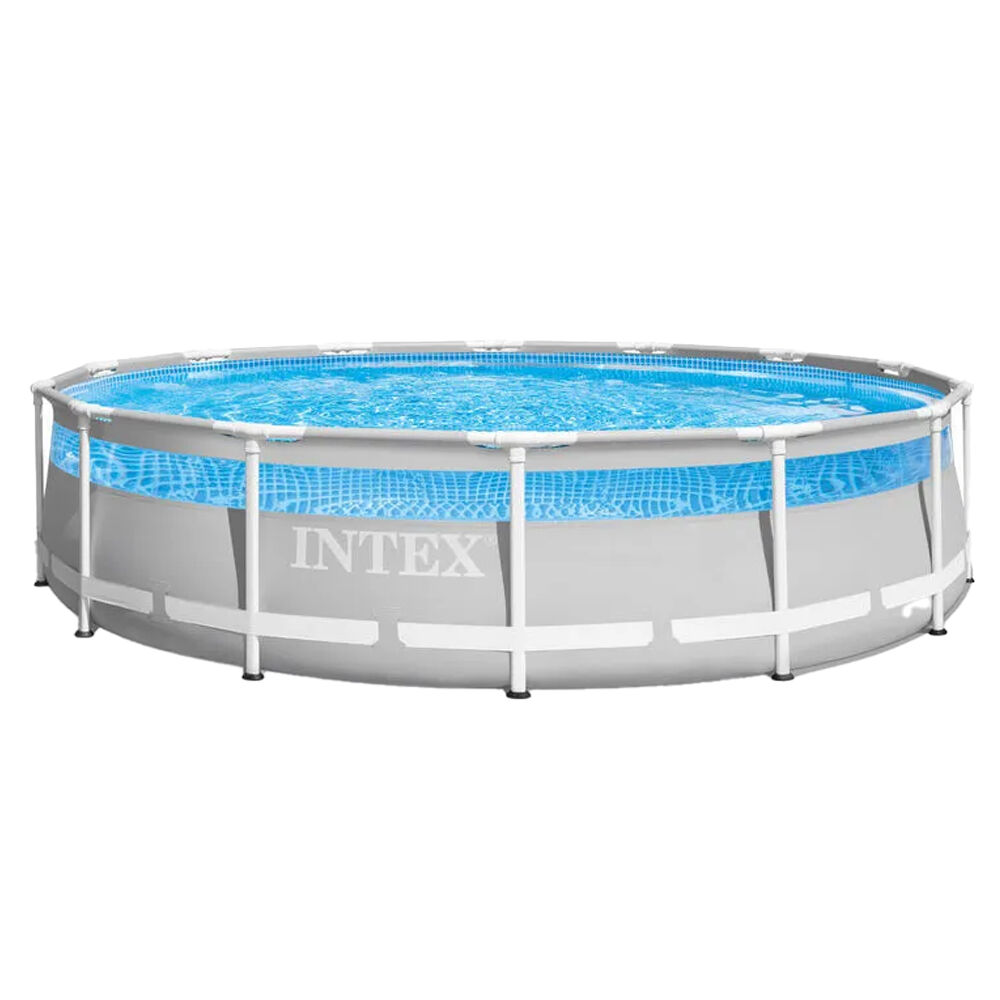 Piscina Redonda Armação Metal com Acessórios 12.706L Cinza 220V Intex