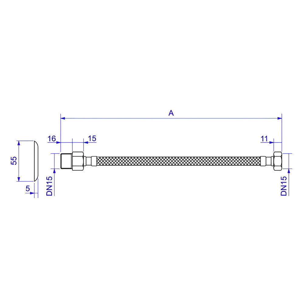 Ligação Flexível Malha de Aço 60 cm Cromado Deca