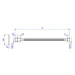 Ligação Flexível Malha de Aço 60 cm Cromado Deca