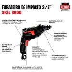 Furadeira de Impacto Elétrica 570W 6600 3/8" 10mm Skil