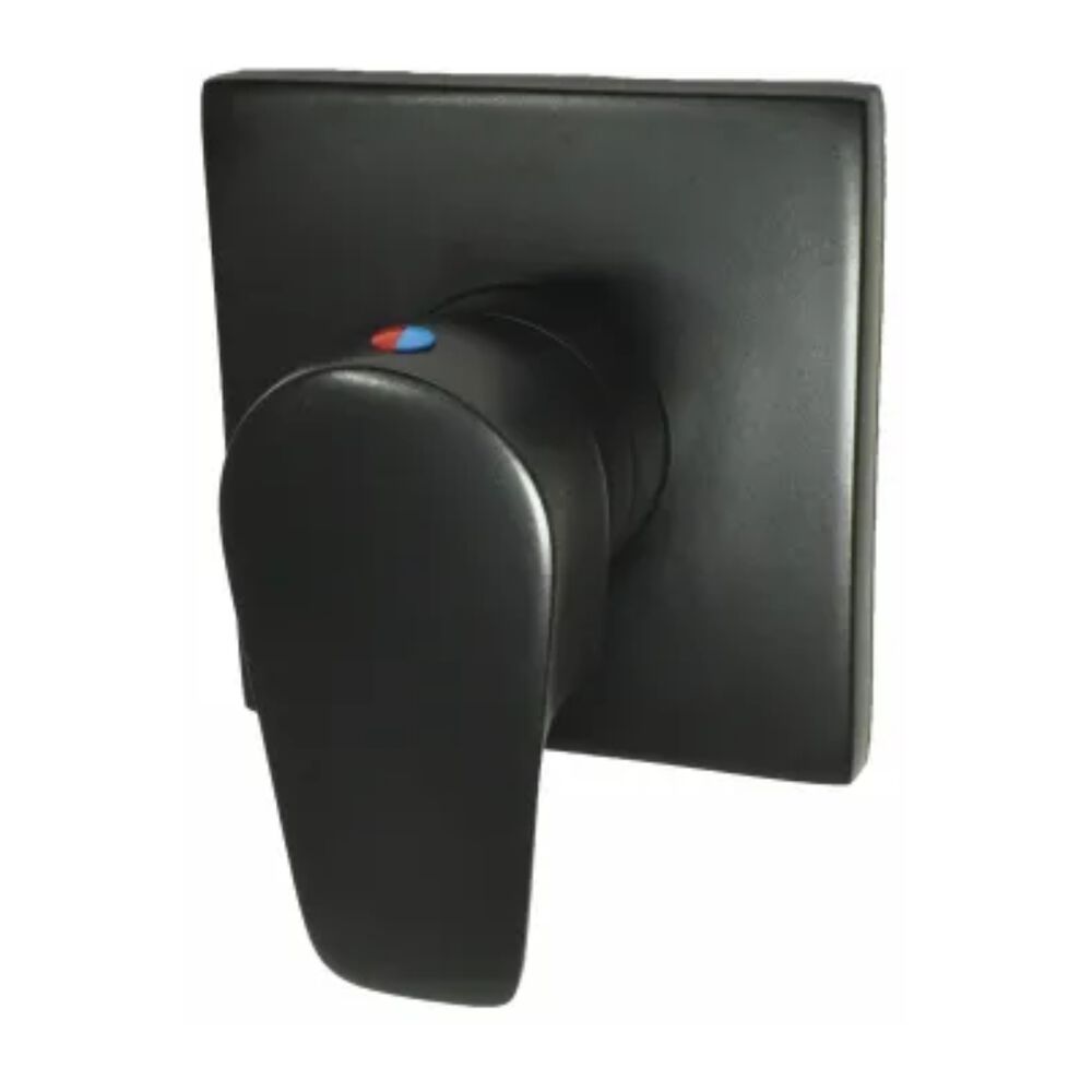 Acabamento Monocomando para Chuveiro Baixa Pressão Base Docol 3/4 PF76 Preto Fosco Color Led Perflex