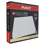 Painel LED Quadrado de Sobrepor 18W 4000K Avant