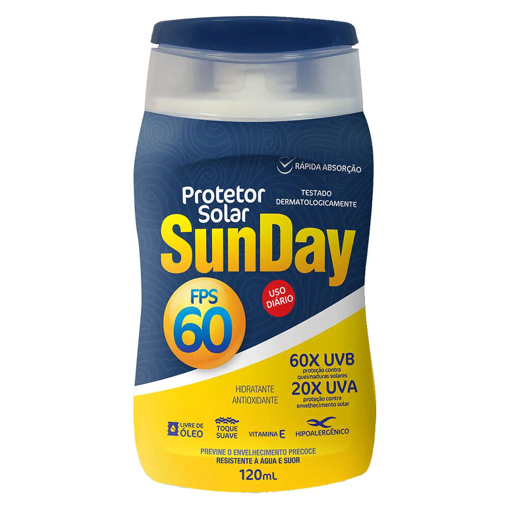 Protetor Solar FPS 60 Sunday 120ml Nutriex