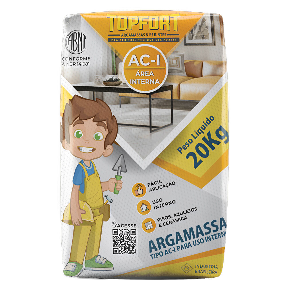 Argamassa Uso Interno ACI 20kg TopFort