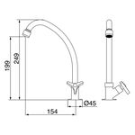 Torneira para Cozinha de Mesa Loren Way Cromada Lorenzetti